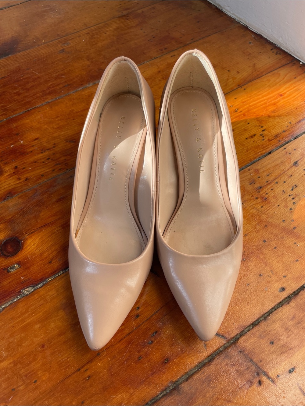 Kelly & Katie Nude Pointed-Toe Heels